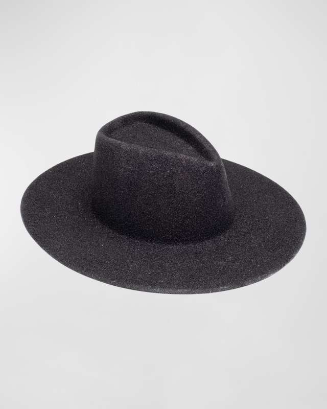 Harlowe Glittery Wool Fedora